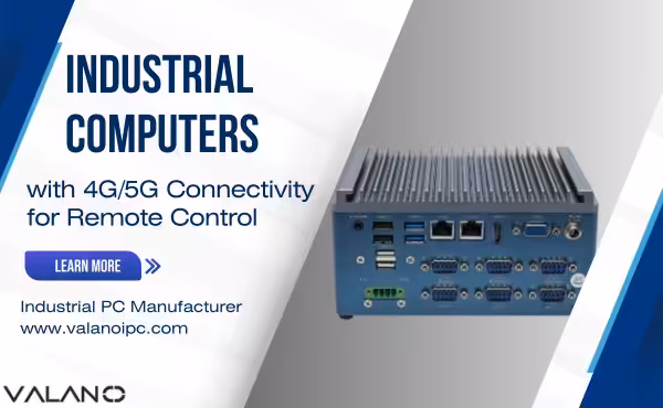 Industriecomputer mit 4G5G-Konnektivität für Remote-Steuerung