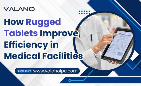 Rugged tablets used by medical staff for real-time patient data access in a hospital