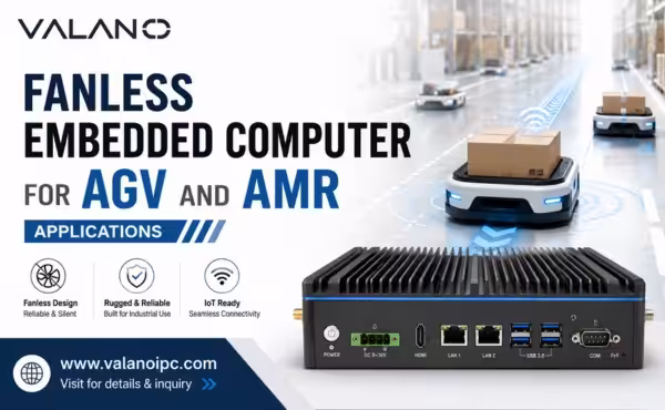 Lüfterloser Embedded-Computer für AGV- und AMR-Anwendungen